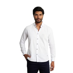 ISAGUE - Camisa Lino Manga Larga Hombre