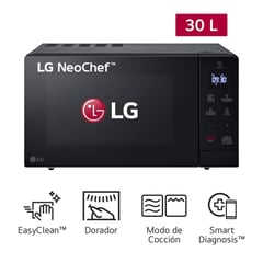 LG - Horno Microondas MH7032JAS Easy Clean 30 Litros