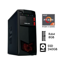 AMD - Computadora Pc Ryzen 3-3200G RADEON VEGA Ram 8GB SSD 240GB CASE 350W