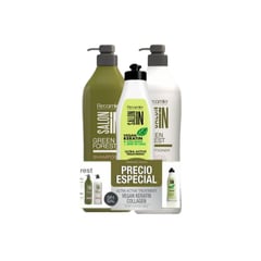 SALON IN - Salon in - Green Forest  Shampoo + Acondicionador  1 lt y Ultra Active 500 gr lt