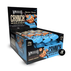 WARRIOR - Barra Proteína Crunch 64 grs caja 12 unidades - Chocolate Chip Cookie Dough