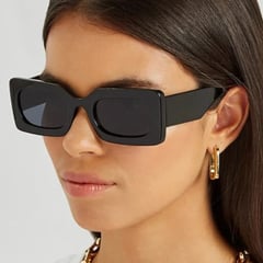 GENERICO - Gafas o lentes rectagulares de moda negro