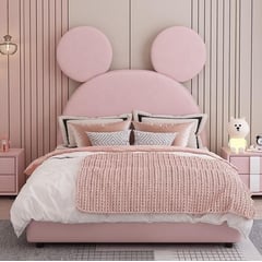 GENERICO - Cama Minnie 2 Plazas - Baby Rosa