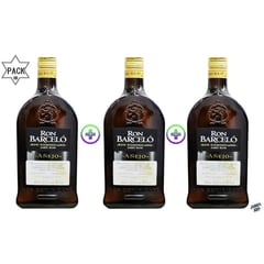 BARCELO - Pack 3 unidades ron barceló añejo rubio 5250ml