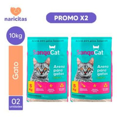 GENERICO - PACK X2 BOLSAS DE ARENA PARA GATO SONQOCAT DE 5KG CADA UNO