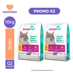 GENERICO - PACK X2 BOLSAS ARENA PARA GATO PERLADA LAVANDA SONQOCAT 5KG