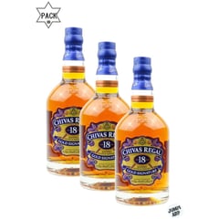 CHIVAS REGAL - Pack 3 und whisky 18 años 2100ml gold signature