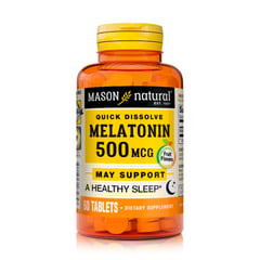 MASON NATURAL - Melatonina 500mcg 60 Tabletas Sublinguales