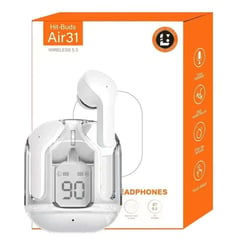 GENERICO - Audífonos AIR31 Bluetooth Reducción de Ruido HiFi LED Blanco