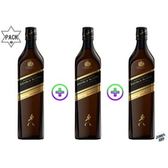 JOHNNIE WALKER - Pack 3 unidades whisky double black 750ml