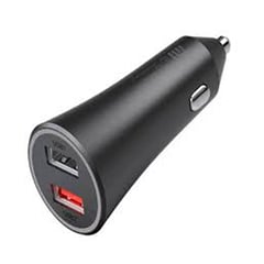 XIAOMI - Adaptador de Auto 37W Cargador Dual Rápida Luz Led negro