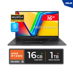 ASUS - LAPTOP VIVOBOOK M1605XA-MB076 AMD Ryzen 9-7940HS 5GHz 16″ WUXGA 16GB 1TB SSD Freedos