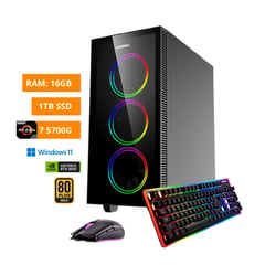 VASTEC - PC Gamer HERO Ryzen 7 5700G, 16GB, 1TB SSD, RTX 3050 8GB, Windows 11 home