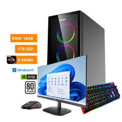 VASTEC - PC Gamer HERO Ryzen 5 5600G, 16GB, 1TB SSD, RTX 3060 12GB,Windows 11 home