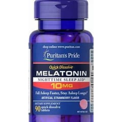 GENERICO - MELATONINA 10MG PURITANS PRIDE- 90 TABLETAS DISOLUBLES