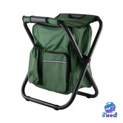 GENERICO - Mochila Pesca Camping Impermeable Silla Taburete Verde