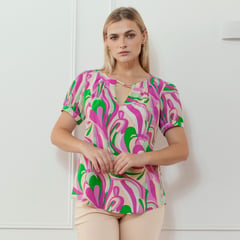 KLEIDER - Blusa Manga Corta Mujer