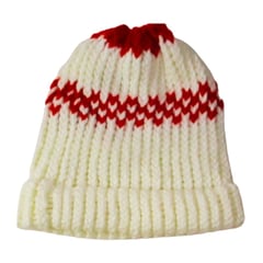 IDEAS PERFECTAS - Gorro Blanco Perla Corazones de Lana