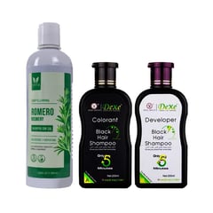 DEXE - Shampoo de Romero sin Sal + Shampoo Cubre Canas Negro