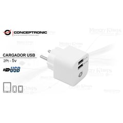 CONCEPTRONIC - CARGADOR USB 2pt D-PARED 5v-3400ma
