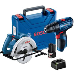 BOSCH - Sierra Circular GKS130+Taladro Atornilllador GSR120