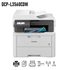 BROTHER - Impresora Multifunción Laser LED color DCP-L3560CDW Ethernet WiFi