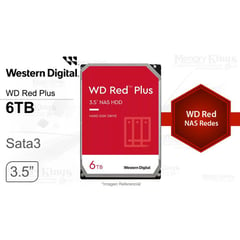 WD - DISCO DURO 35 6TB Red Plus NAS 256MB