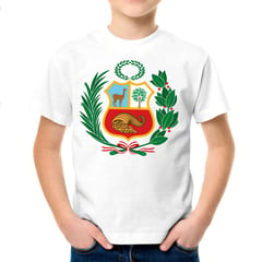 GENERICO - Polo manga corta D Nuñez- Escudo Peru blanco unisex