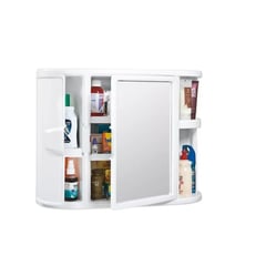 RIMAX - Gabinete Para Baño Con Espejo Blanco.