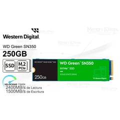 WD - UNIDAD SSD M2 PCIe 250GB GREEN SN350