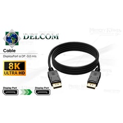 GENERICO - CABLE DisplayPort a DisplayPort 3mts DELCOM 8k