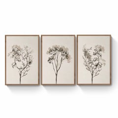 DECO DESIGN - Set Sweet Flowers x 3 PCS - 40x60cm