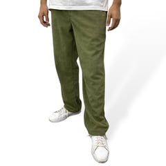 ABORIGEN - Pantalon de Corduroy Verde De Hombre -