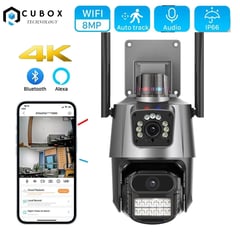 OEM - Camara Ip Wifi Ptz Doble Lente 360 Exterior Sirenas Alarma 4K