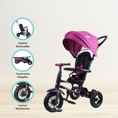 INFANTI - Triciclo Guiador Plegable «GO RIDER» Purple