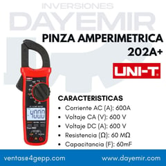undefined - PINZA AMPERIMETRICA UNI-T UT-202A+