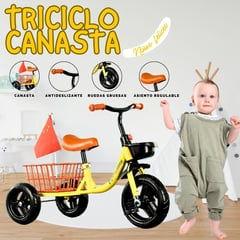 GENERICO - Triciclo Infantil Canasta para niños