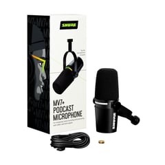 SHURE - Mv7+ Microphone Podcast Negro