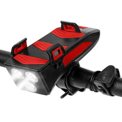 OEM - LUZ DELANTERA PARA BICICLETA CON TIMBRE HOLDER Y POWER BAK