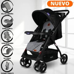 BAMBINO - Coche Cuna Deportivo «ECLIPSE» Black