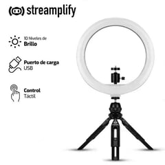 STREAMPLIFY - Aro de Luz LIGHT 10-USB-TP 10 Pulgadas