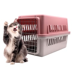 IMPORTADO - Transportador para Gatos y Perros - Kennel L50 Rosa