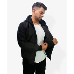 DM DEXMEN - Casaca Dexmen Bomber Capucha Negro