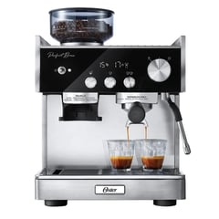 OSTER - Cafetera BVSTEM7400 para Espresso con Molinillo Inteligente