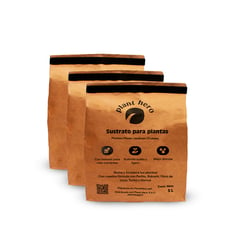 GENERICO - Sustrato para Plantas y Flores 15 Litros (Combo 3 Bolsas de 5L)