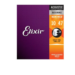 ELIXIR - Cuerdas Calibre 10 Guitarra Acustica 11002