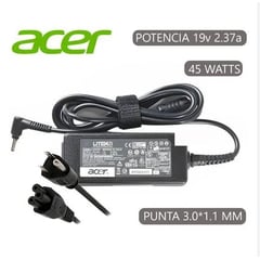 ACER - Cargador GENERICO Aspire Punta Fina 19v 237a 45w 3.0 x 1.1