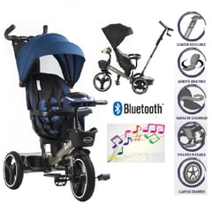 EBABY - Triciclo Guiador Asiento Giratorio Musical y Luces EB367 -AZ