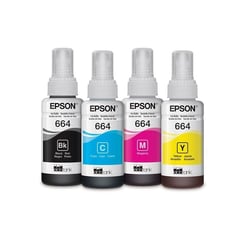 EPSON - Tintas Kid T664 colores negro cyan magenta y amarillo