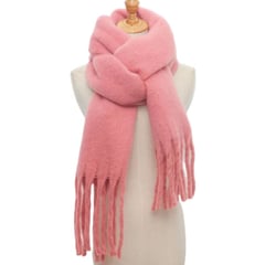 GENERICO - Maxi Bufandas Rosado Pashmina - Miden 220x40cms